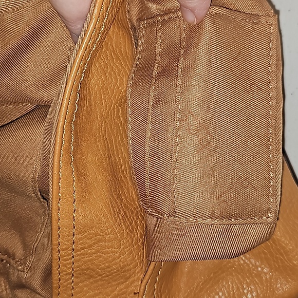 B.O.C. Born Concept Soft leather Camel brown crossbody purse handbag VGUC - Picture 6 of 17